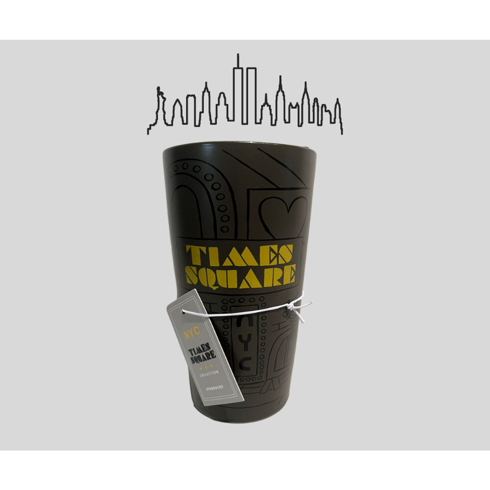 Starbucks New York City Times Square Tumbler Cup 12oz Ceramic Broadway Souvenir